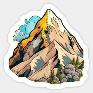 Yellowstone Peak Mountain Sticker Sticker